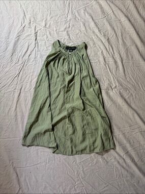 Catherine Malandrino Olive Green Halter-Style Sleeveless Top